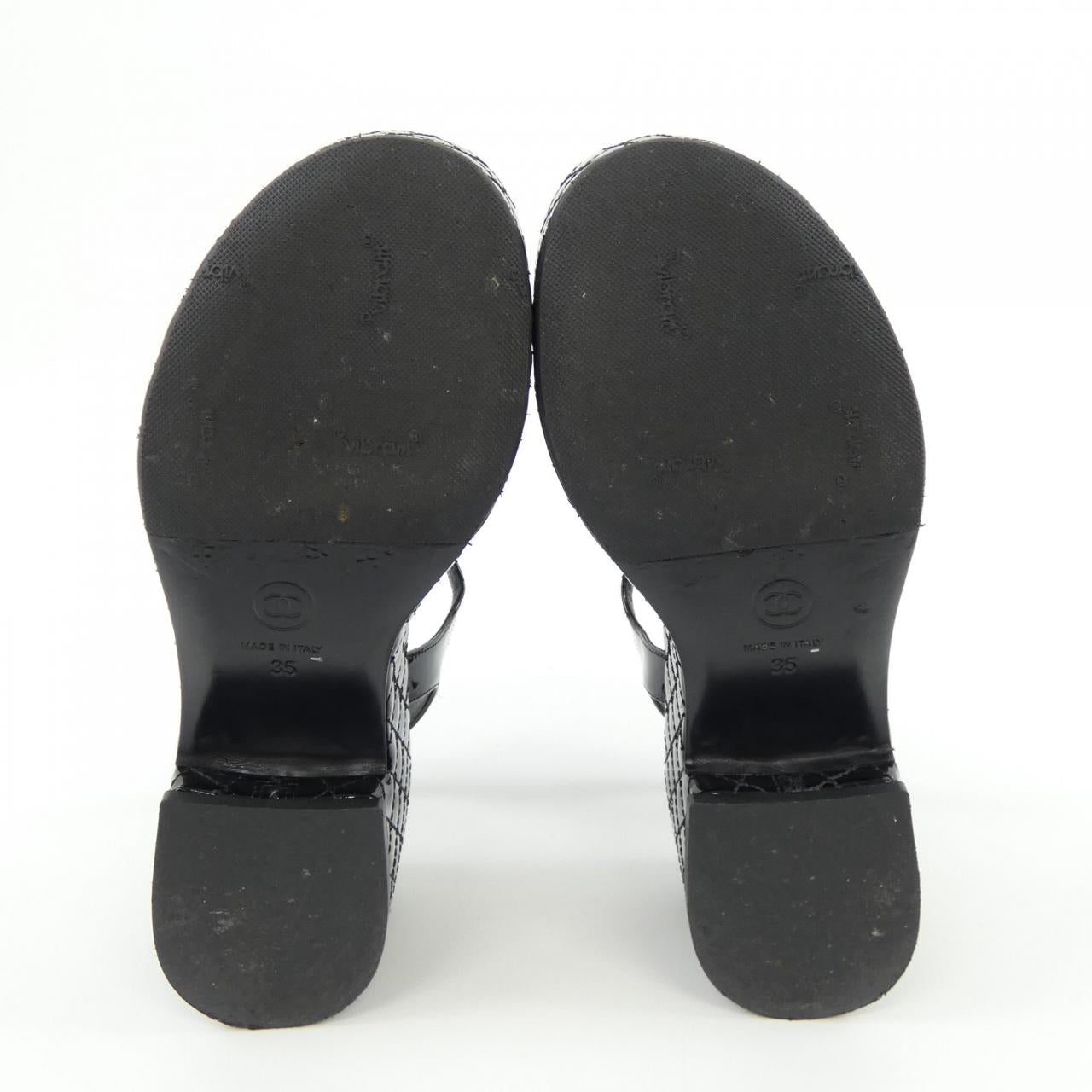 Chanel G31341X01012 Patent Calfskin Sandals
