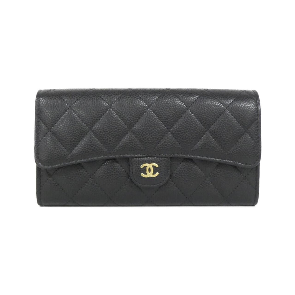 Chanel Timeless Classic Line Caviar Skin Long Wallet