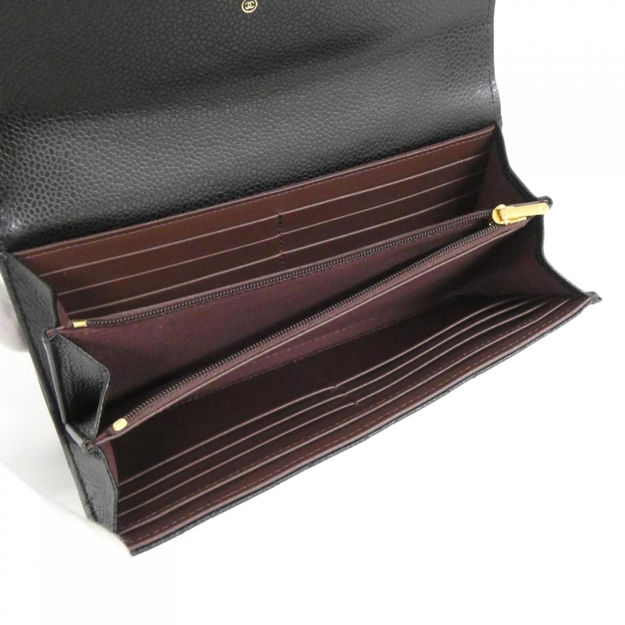 Chanel Timeless Classic Line Caviar Skin Long Wallet