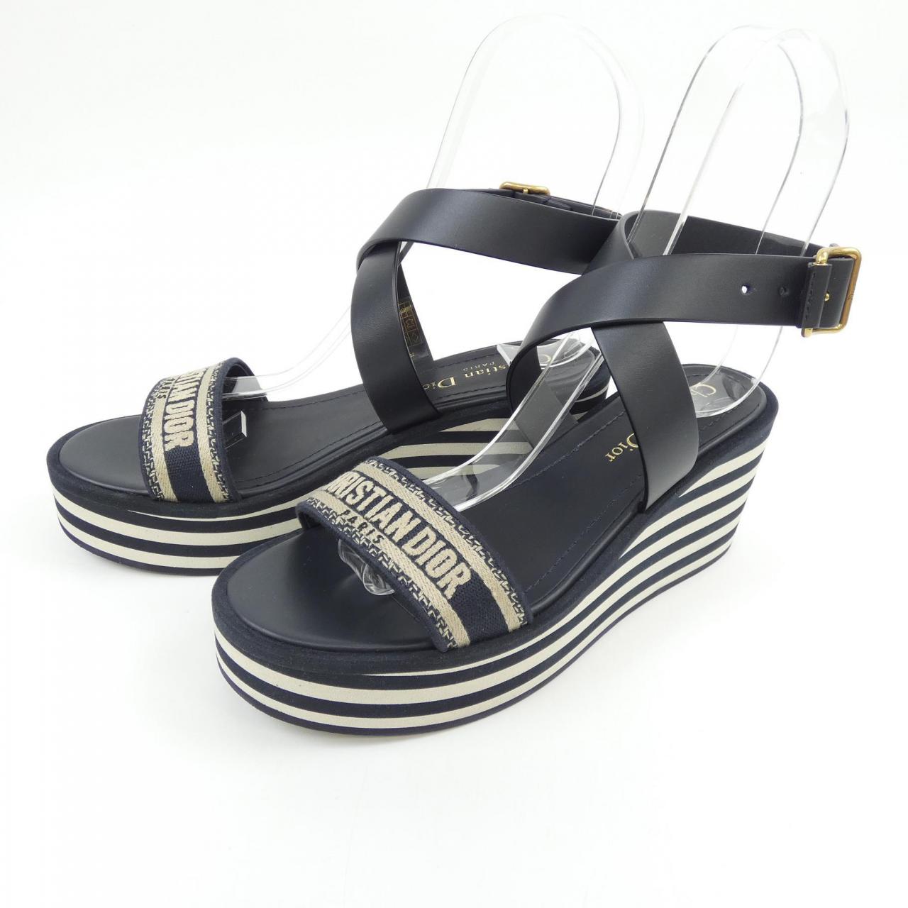 Christian Dior Embroidery Cotton Sandals