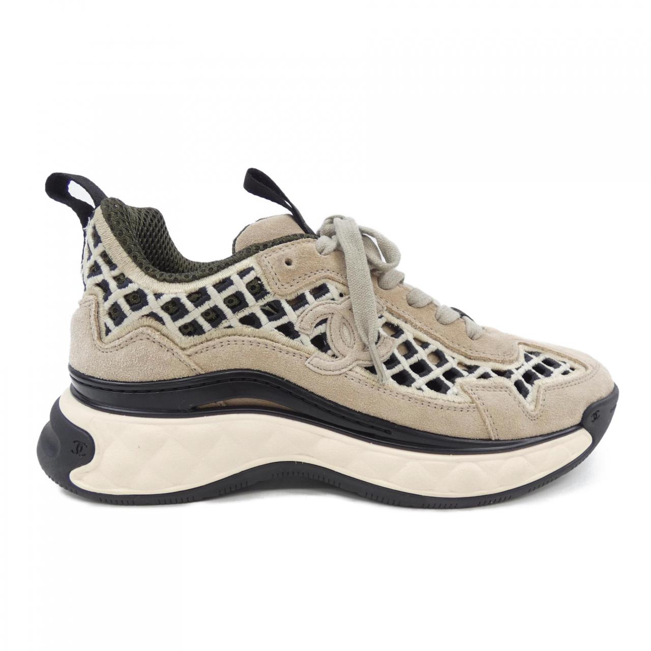 Chanel G37126Y55130 Suede Calfskin Embroidery Sneaker
