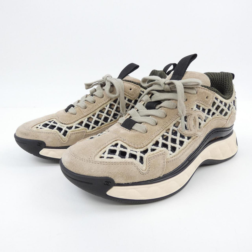 Chanel G37126Y55130 Suede Calfskin Embroidery Sneaker
