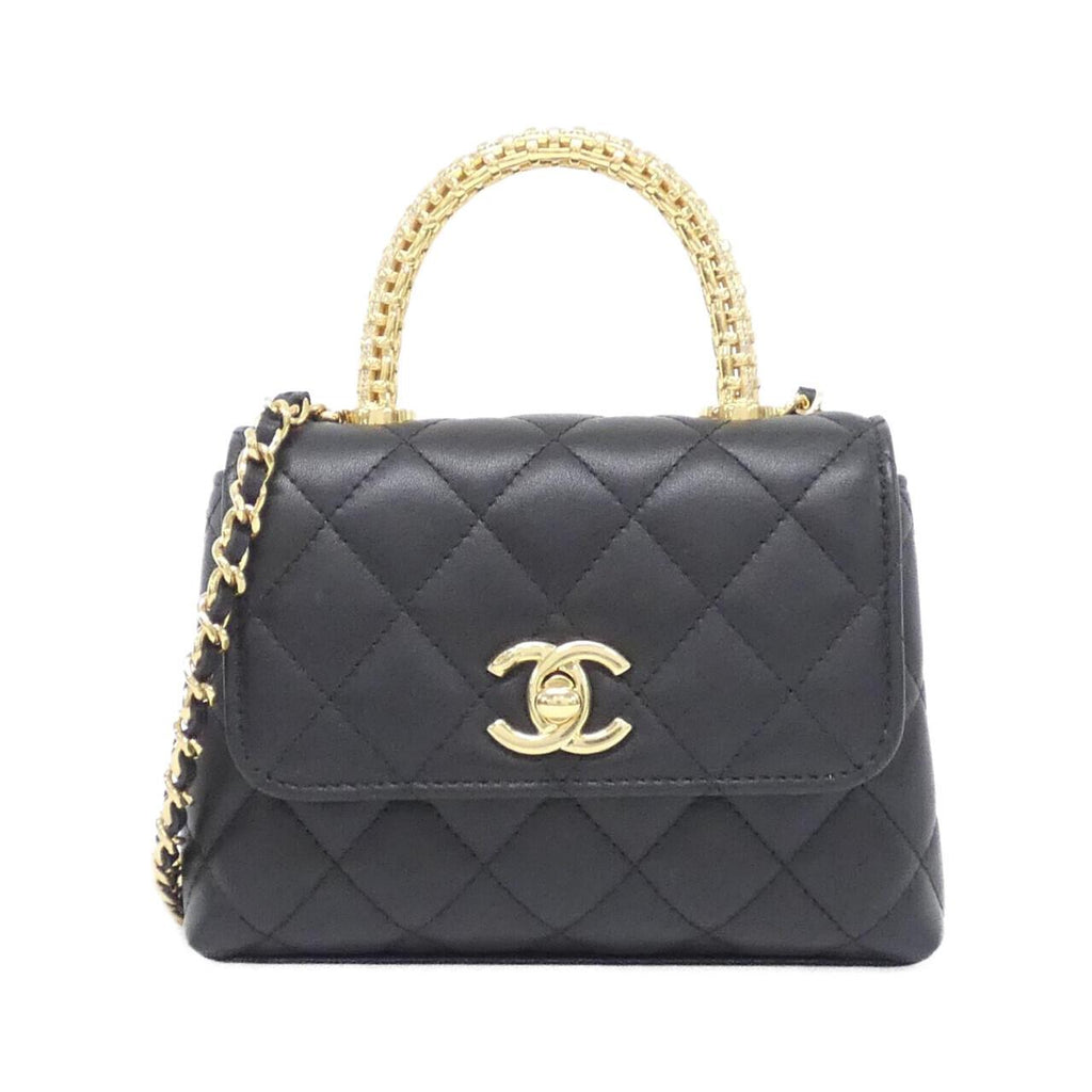 Chanel COCO HANDLE Calf Chain Clutch