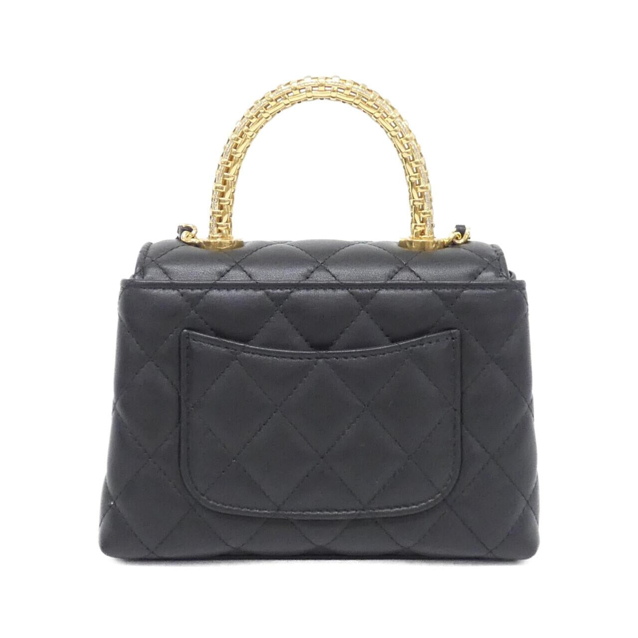 Chanel COCO HANDLE Calf Chain Clutch