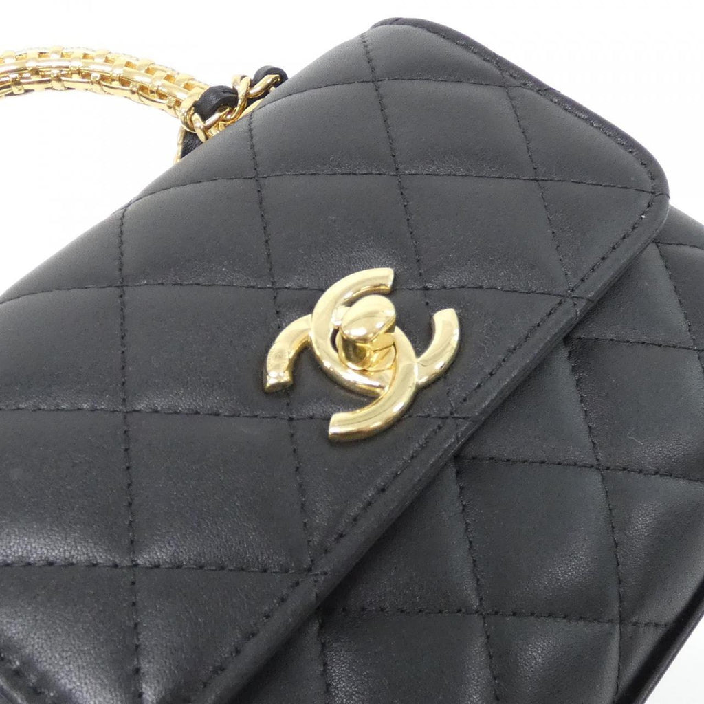 Chanel COCO HANDLE Calf Chain Clutch