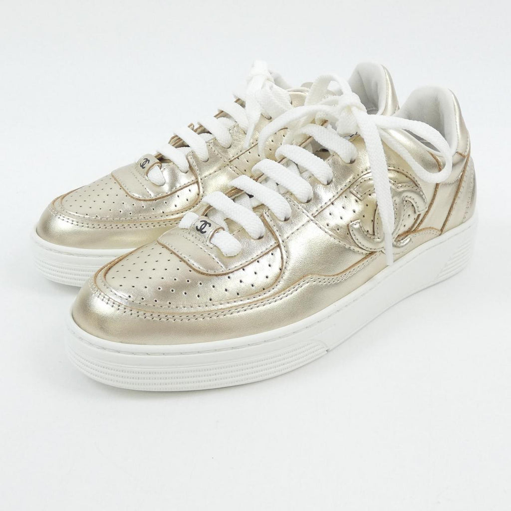 Chanel G45079B15512 Laminated Calfskin Sneakers