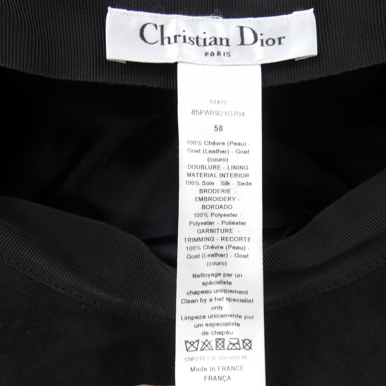 Christian Dior 85PAR921G704 Leather Cap