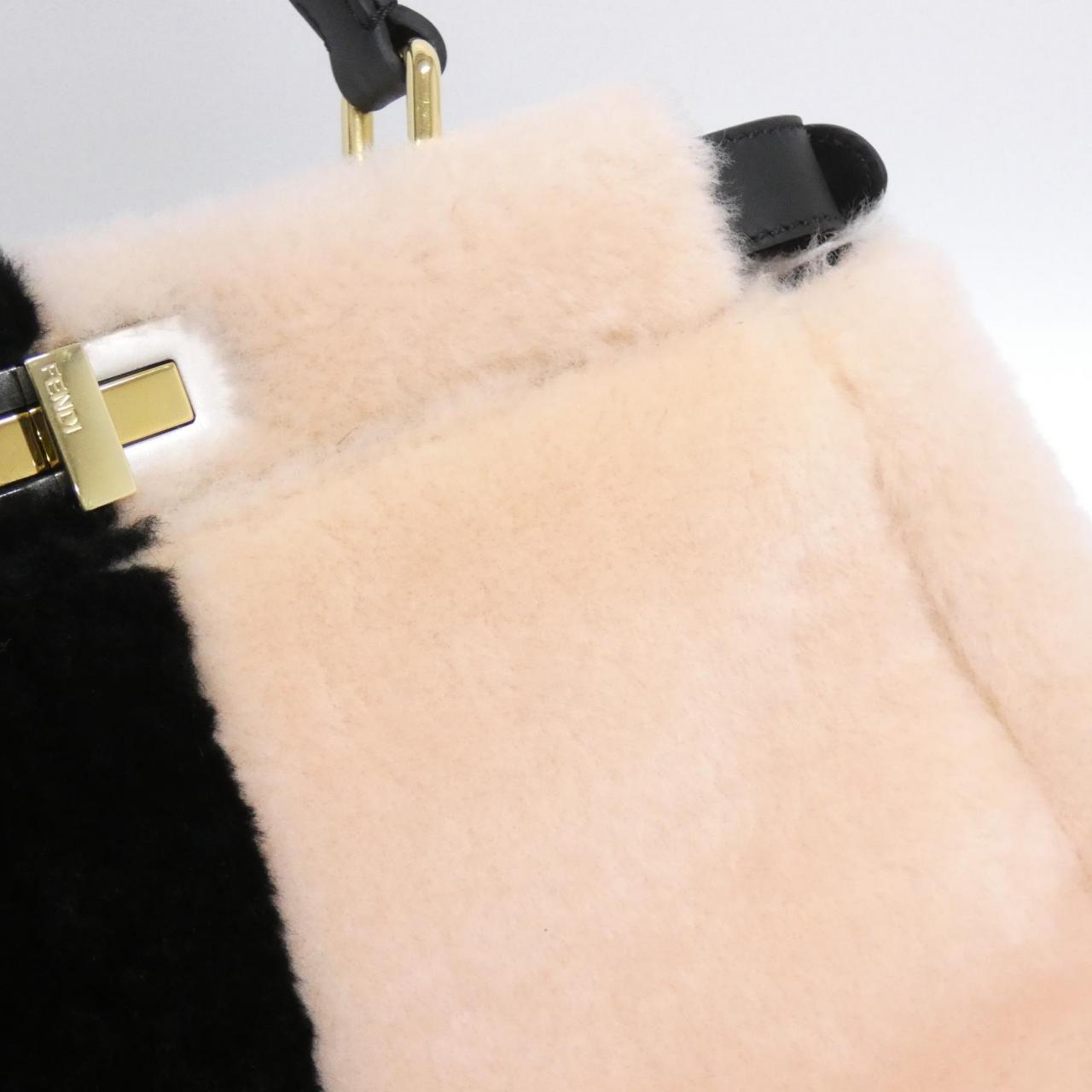 Fendi Peekaboo Shearling Calf Bag