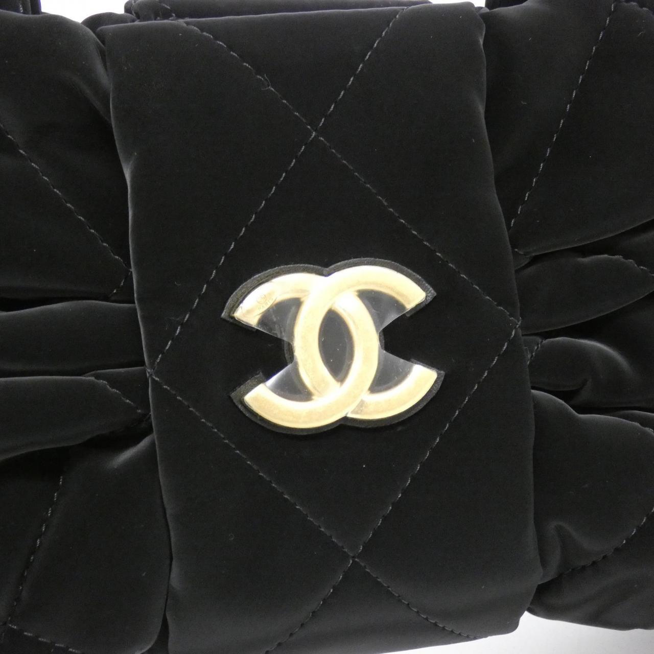 Chanel AS5849 Velvet Effect Nylon Shoulder Bag