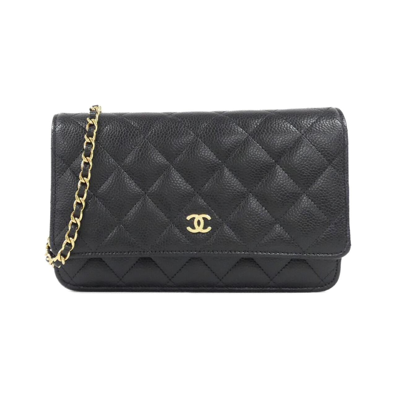Chanel Timeless Classic Caviar Skin Chain Wallet