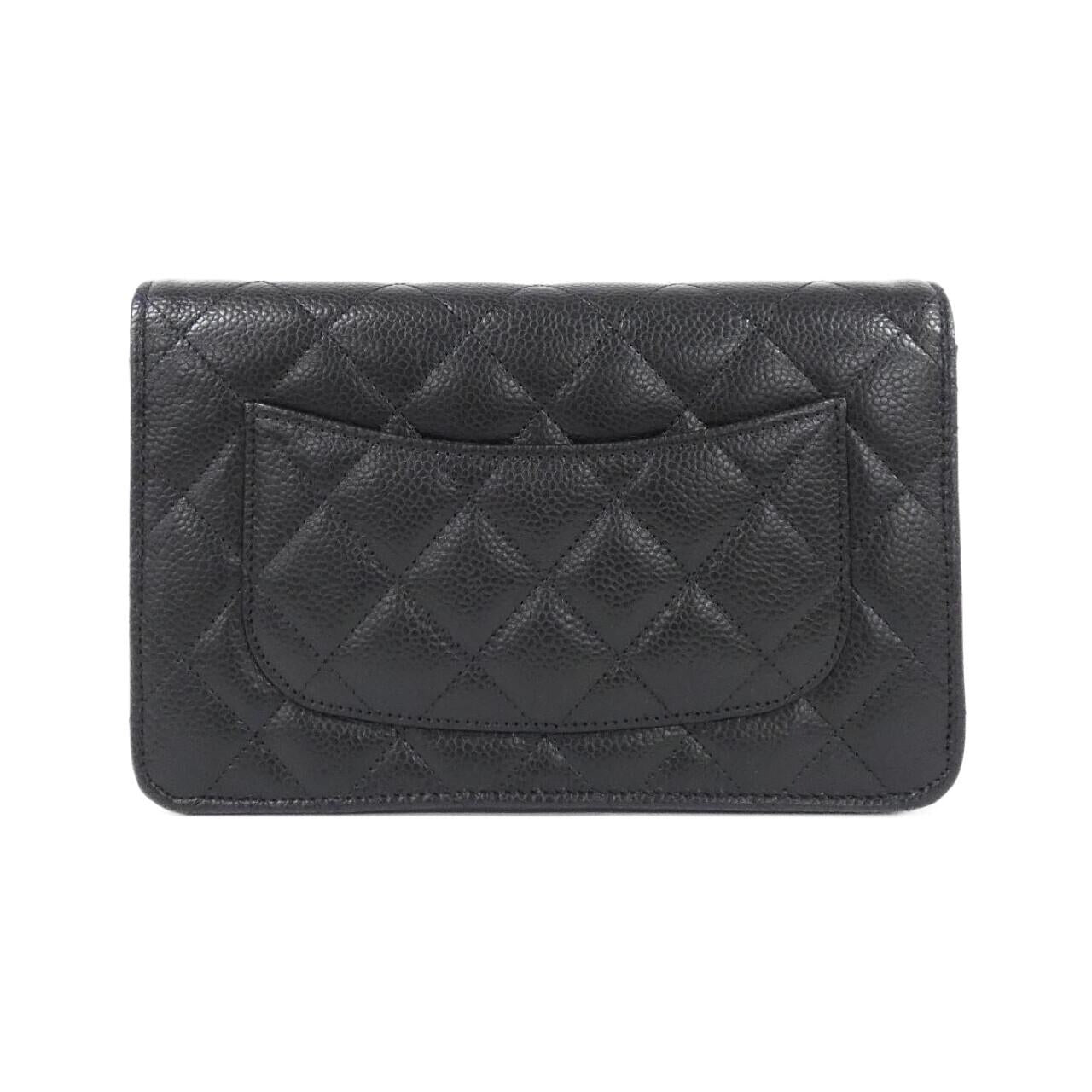 Chanel Timeless Classic Caviar Skin Chain Wallet