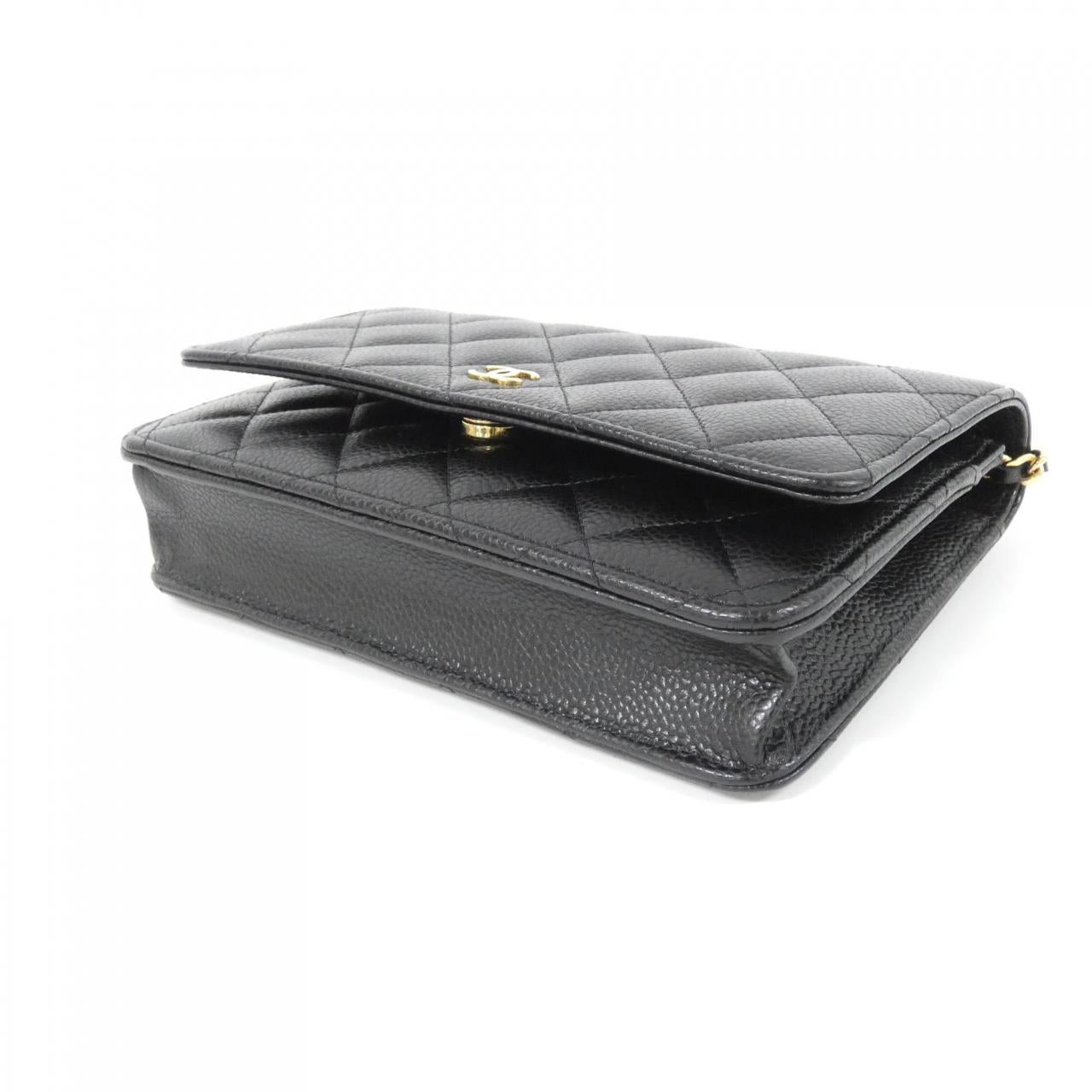 Chanel Timeless Classic Caviar Skin Chain Wallet