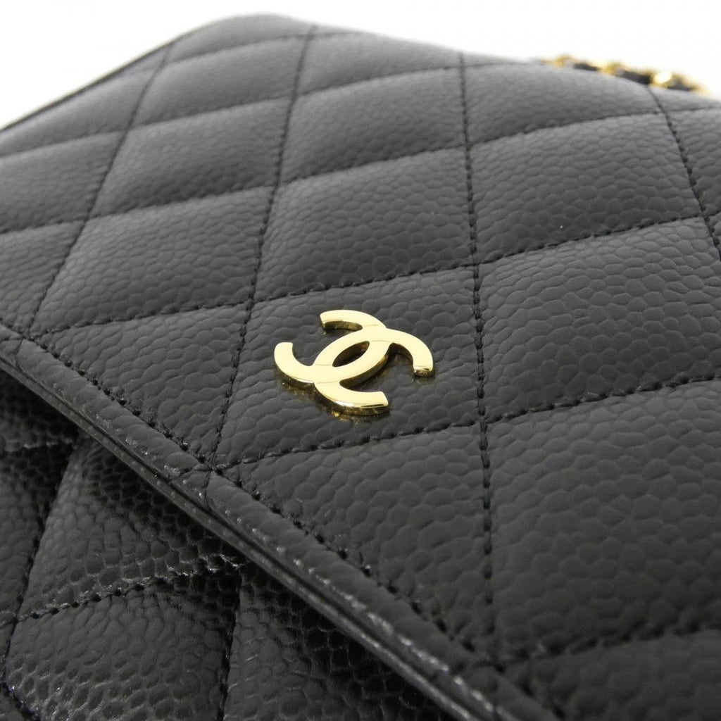 Chanel Timeless Classic Caviar Skin Chain Wallet