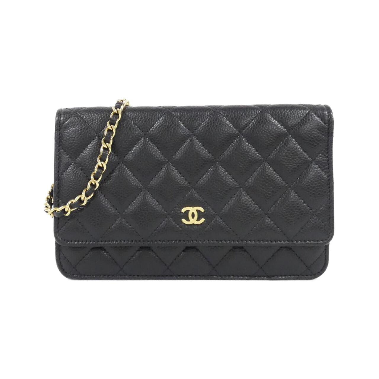 Chanel Timeless Classic Caviar Skin Chain Wallet