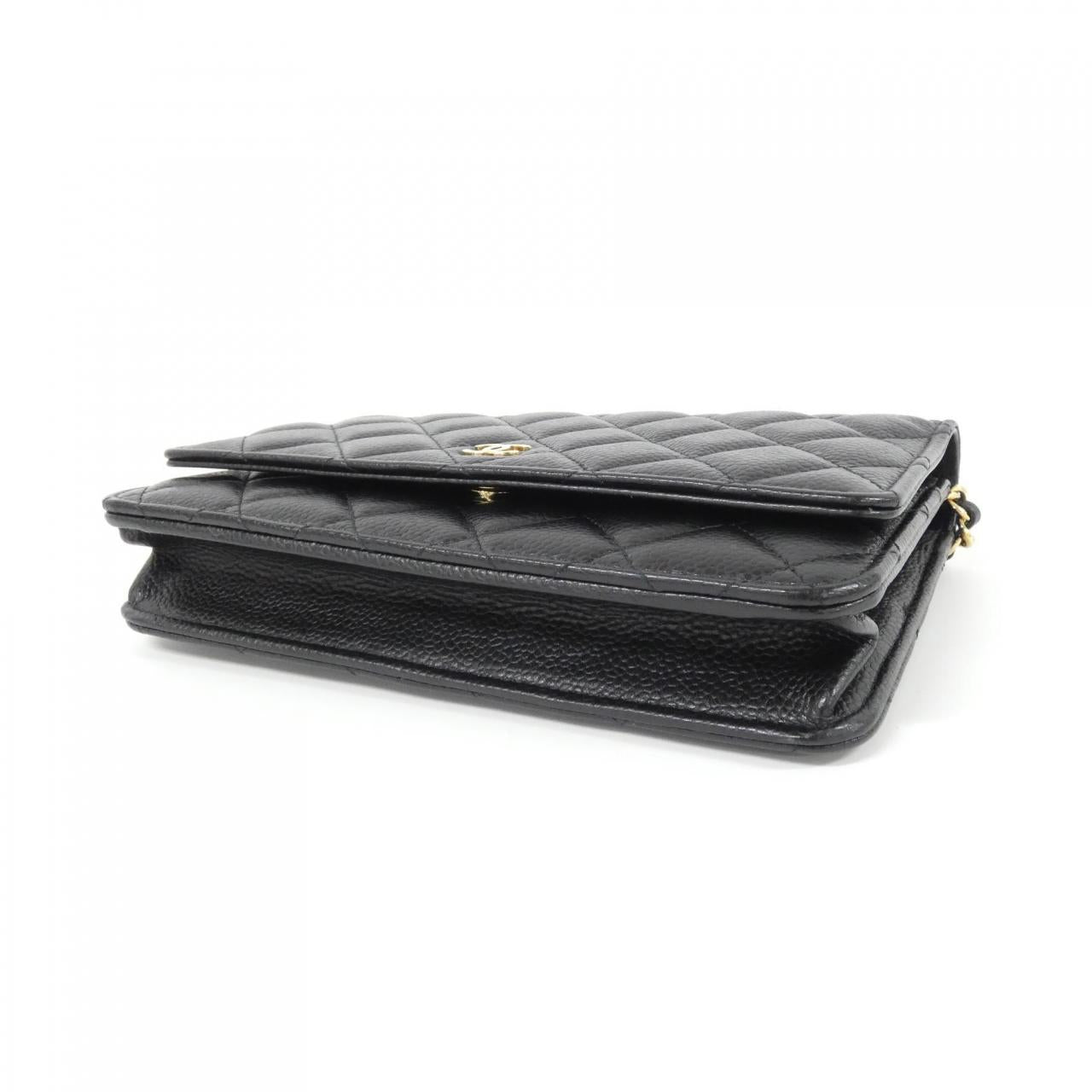 Chanel Timeless Classic Caviar Skin Chain Wallet