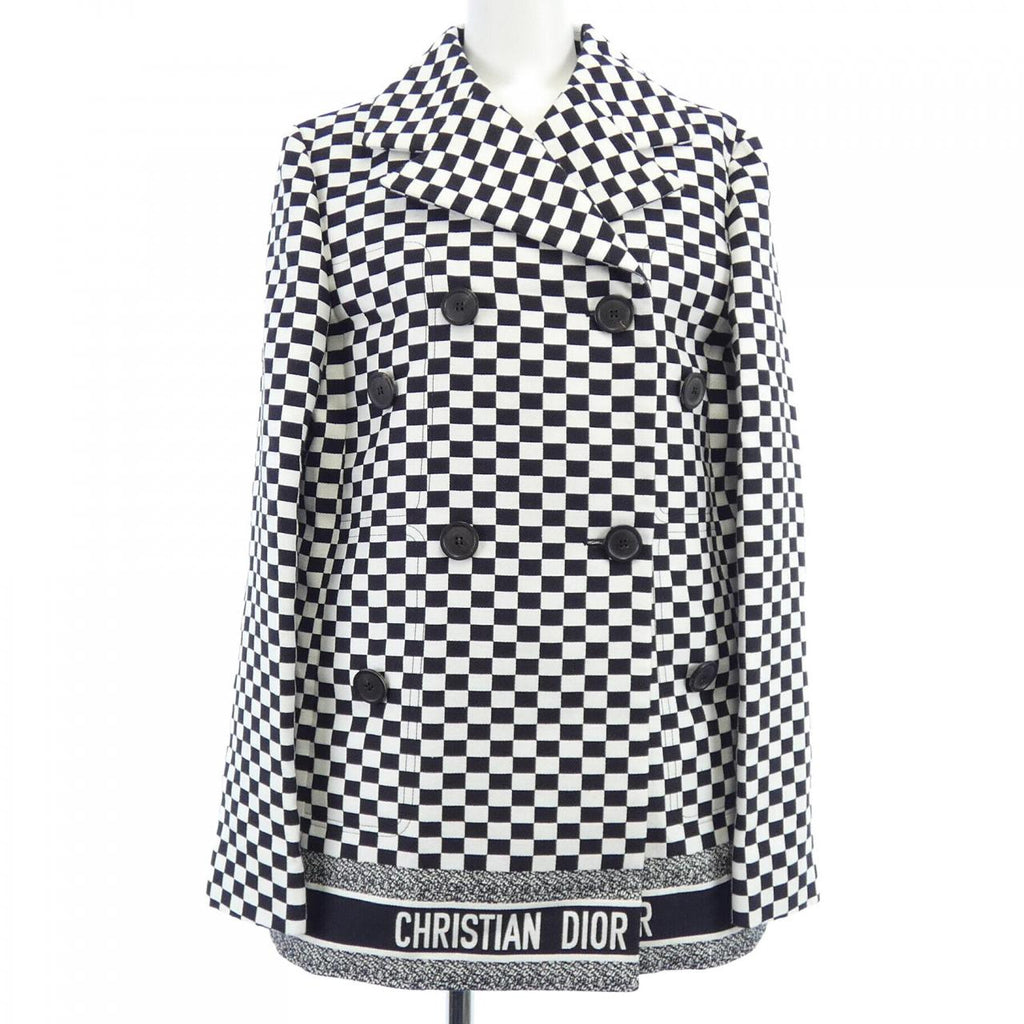 Christian Dior 8E21701A1730 Check Wool Coat