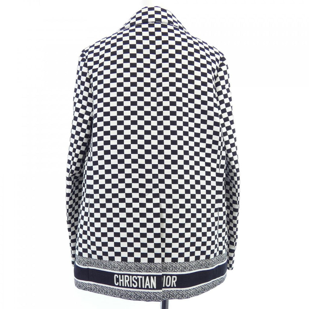 Christian Dior 8E21701A1730 Check Wool Coat