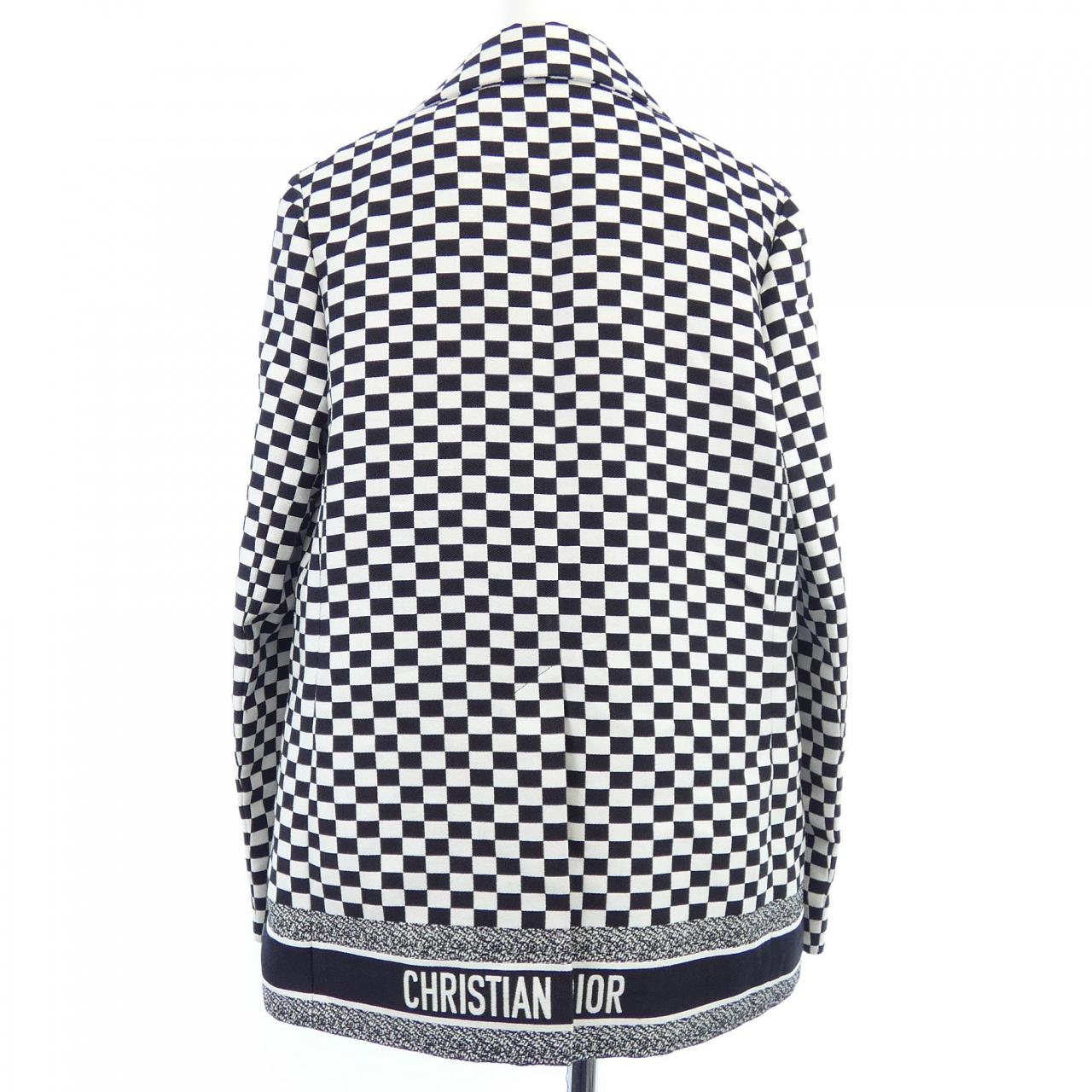 Christian Dior 8E21701A1730 Check Wool Coat