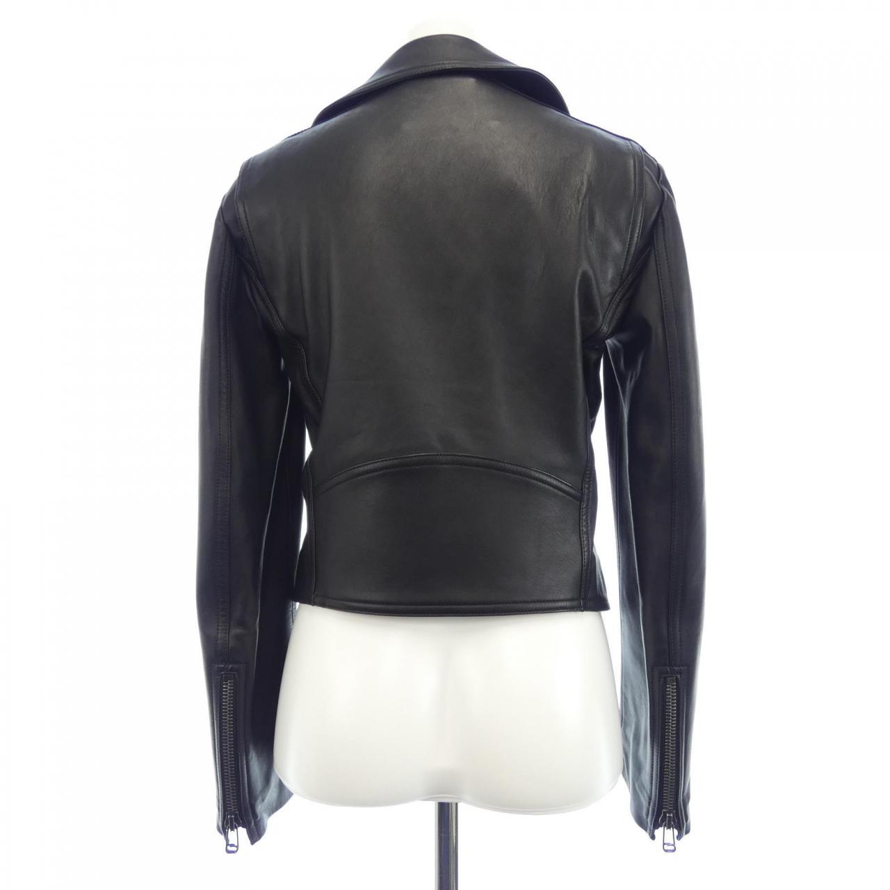 Fendi FPJ706 NBA Leather Riders Jacket