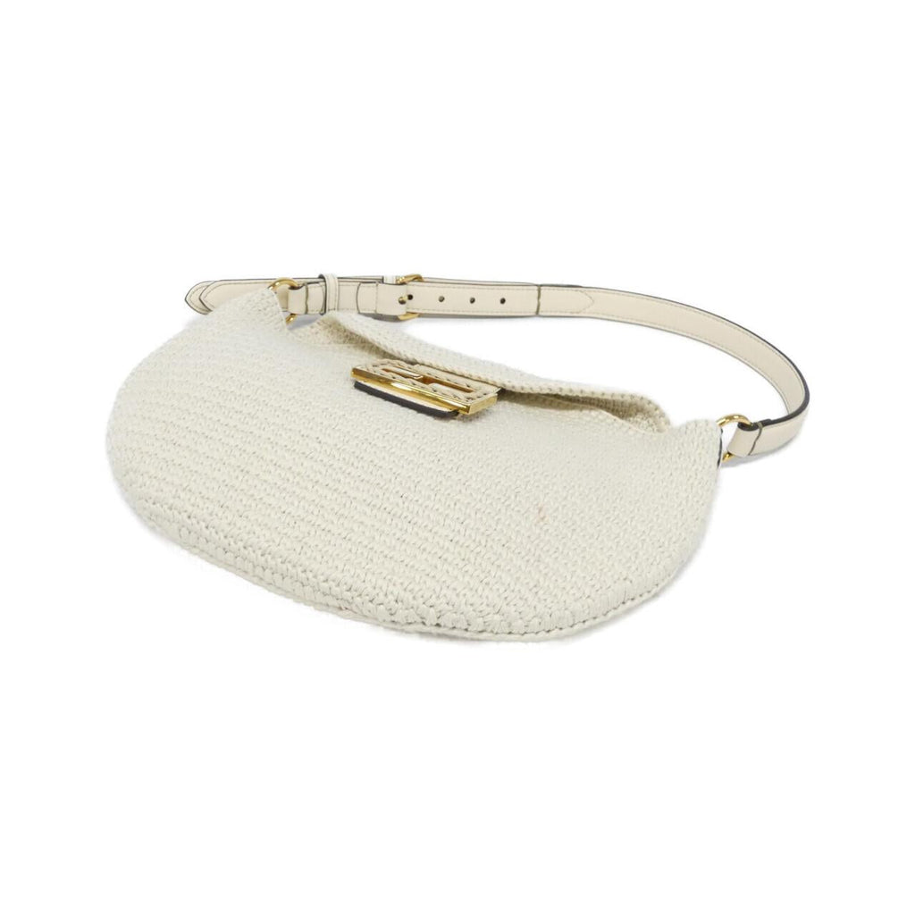 Fendi Croissant Small Canvas Shoulder Bag