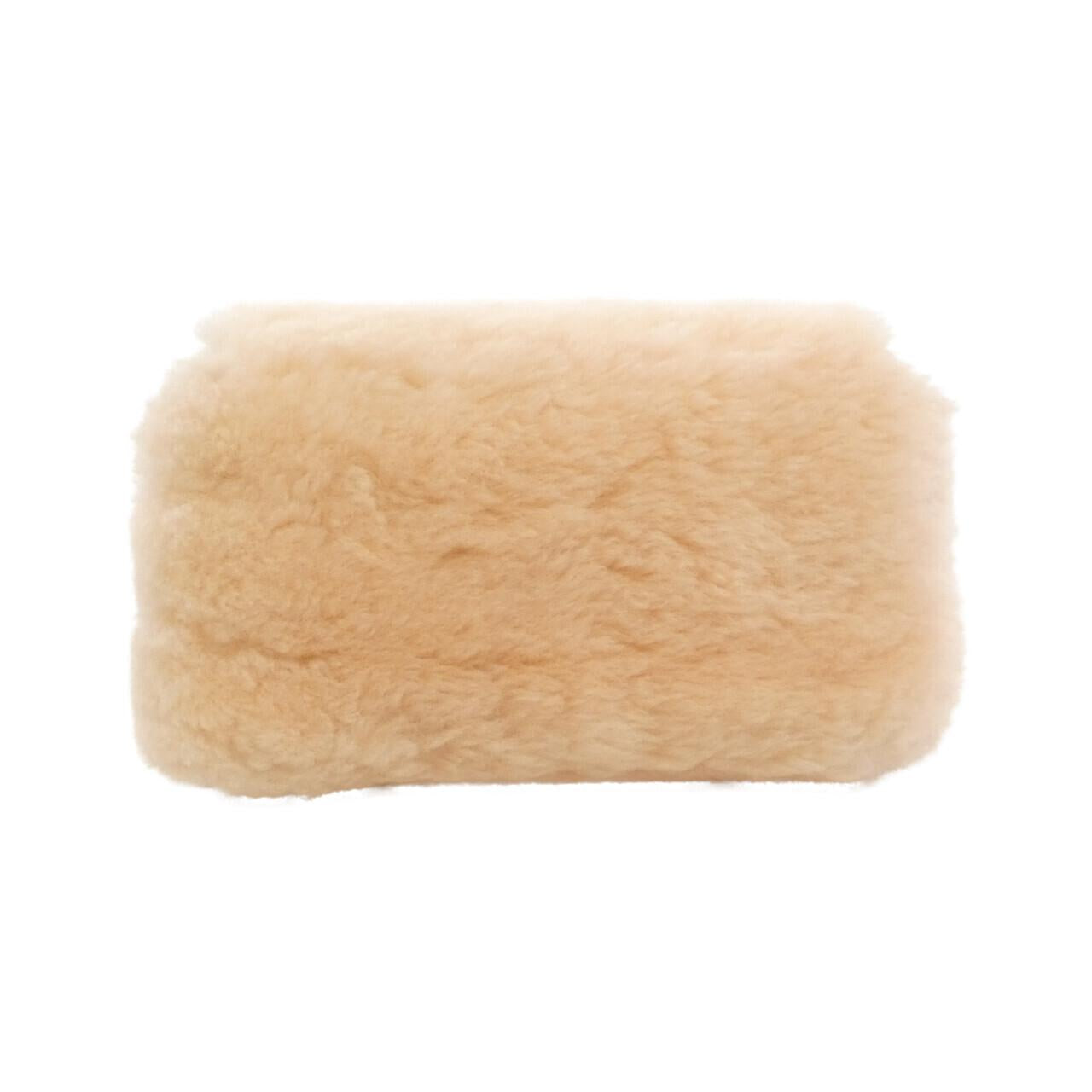 Fendi Micro Baguette Lambskin Lamb Fur Shoulder Bag