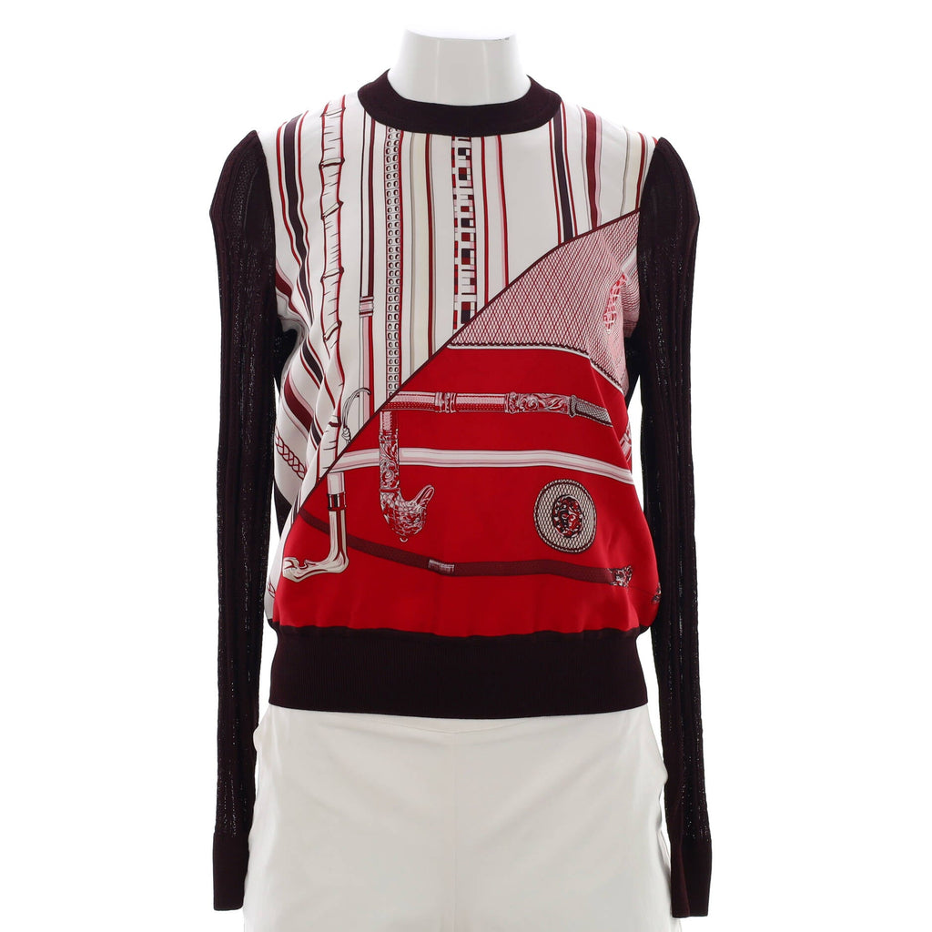 Women's Cannes et Cannes Crewneck Sweater Printed Silk and Viscose