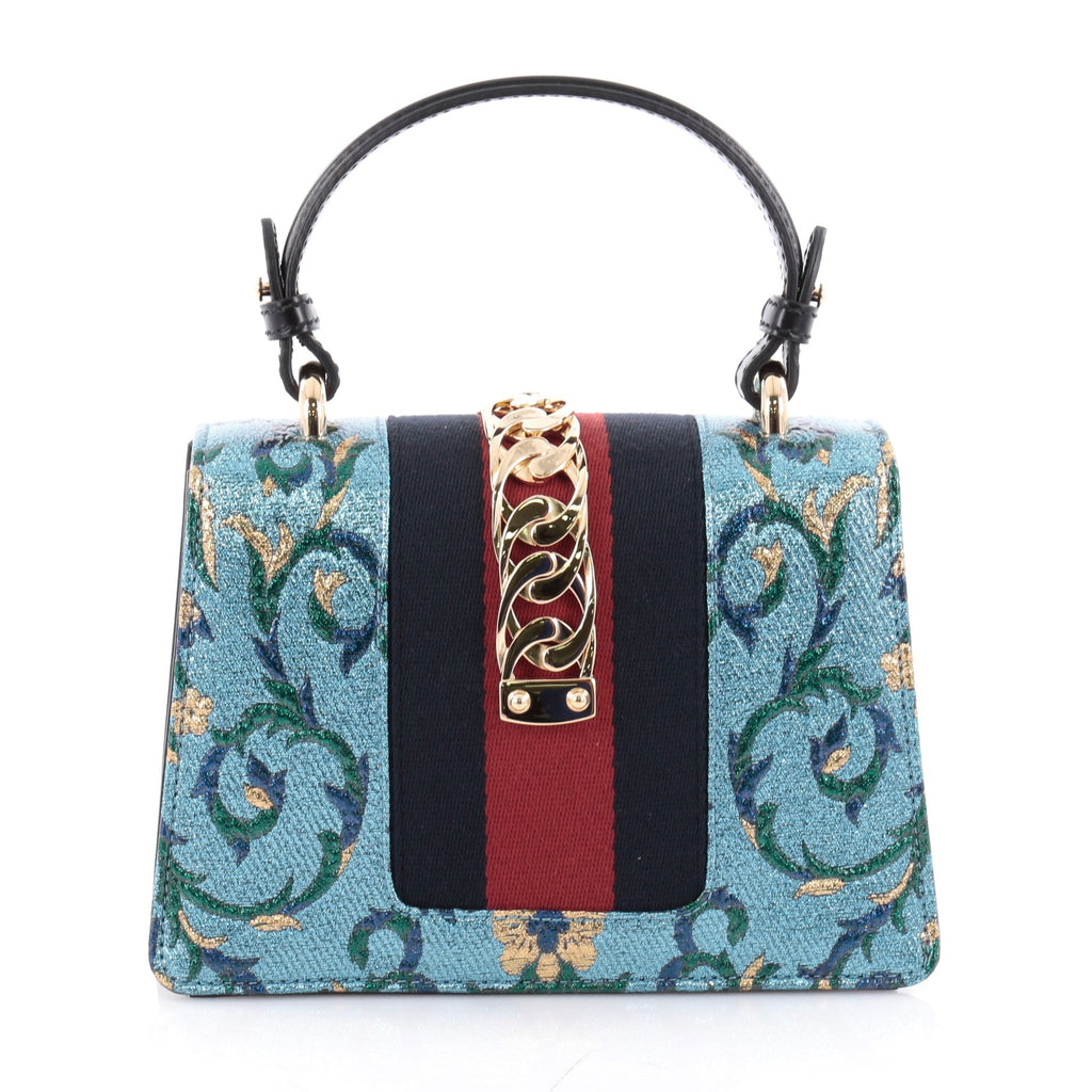 Sylvie Top Handle Bag Brocade Mini
