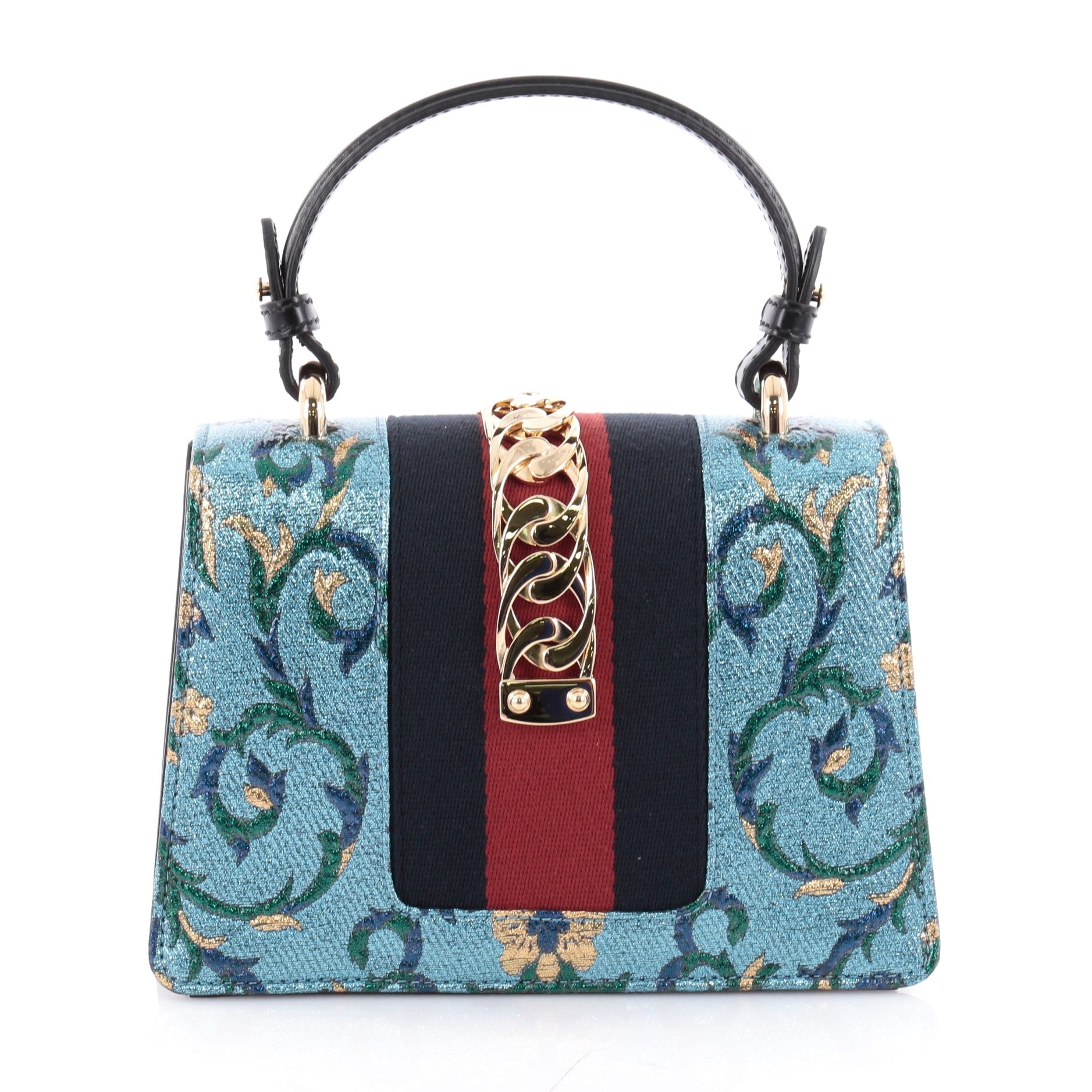 Sylvie Top Handle Bag Brocade Mini
