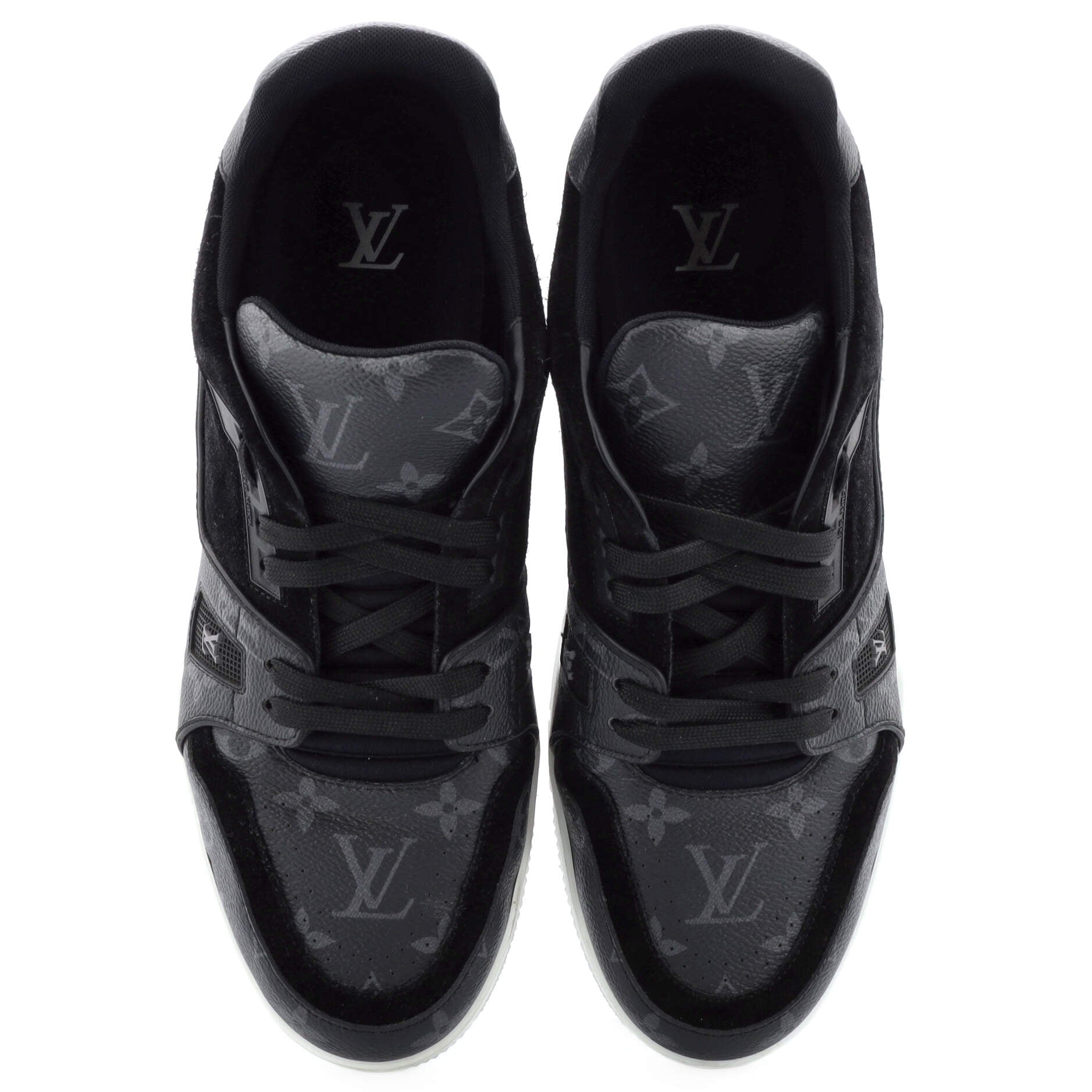Men's LV Trainer Sneakers Monogram Eclipse with Suede