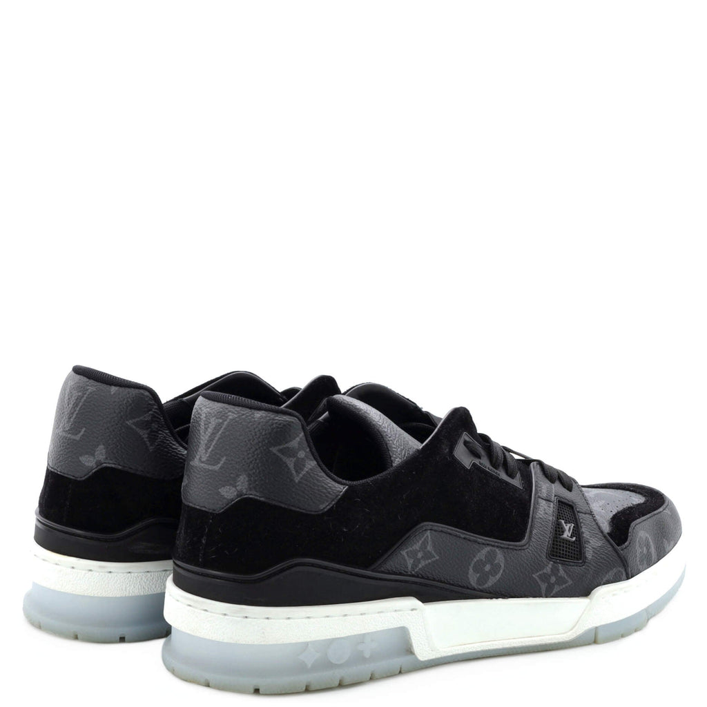 Men's LV Trainer Sneakers Monogram Eclipse with Suede