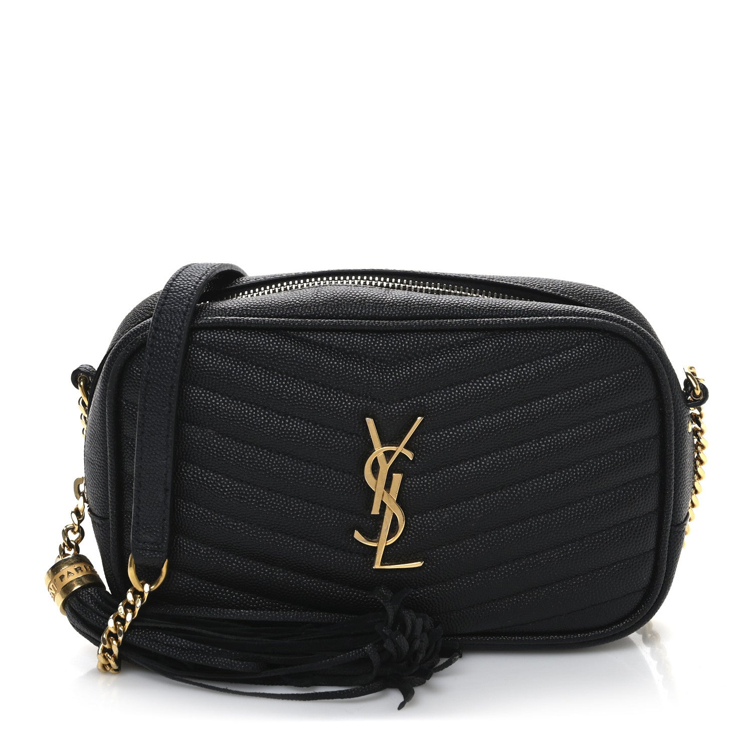 Grain De Poudre Matelasse Monogram Mini Lou Camera Bag Black