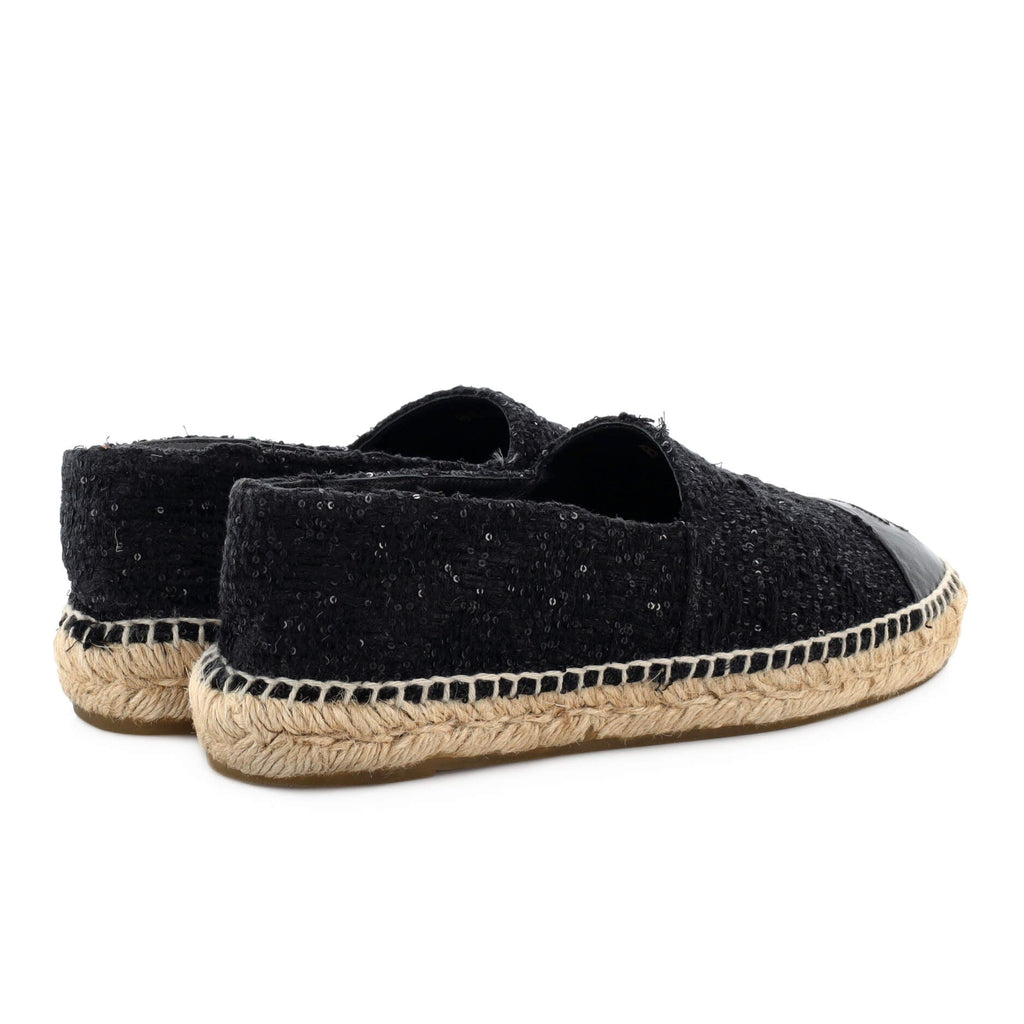 Women's CC Cap Toe Espadrilles Tweed with Leather