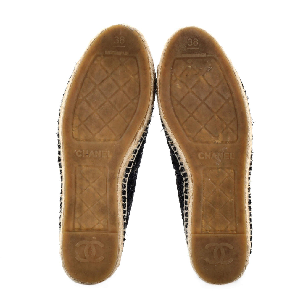 Women's CC Cap Toe Espadrilles Tweed with Leather