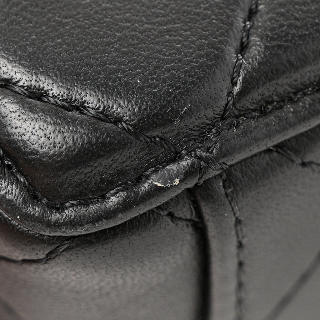 Lambskin Quilted Coco  Bag Black