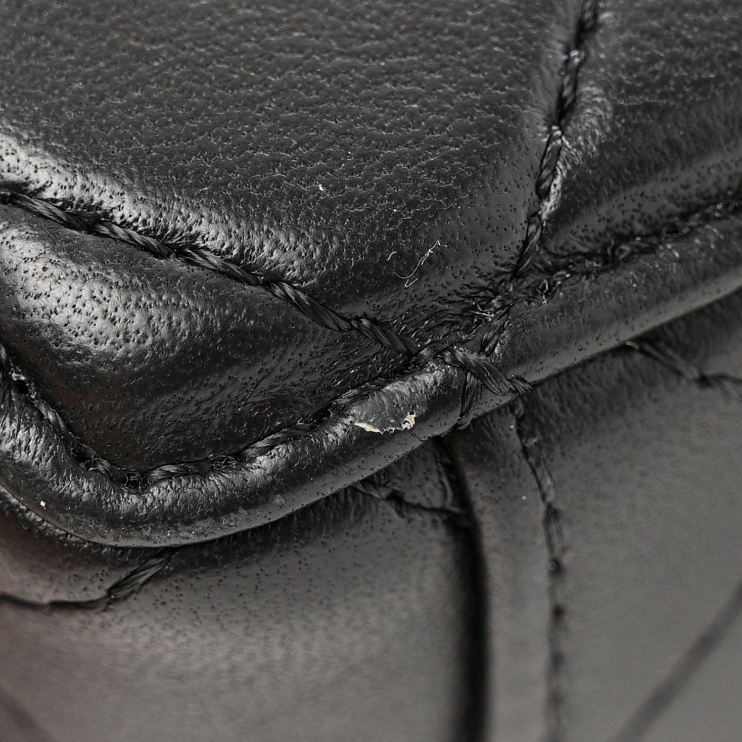 Lambskin Quilted Coco  Bag Black