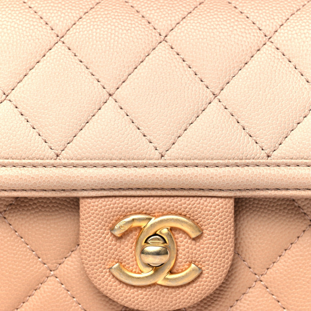 Caviar Quilted Sunset On The Sea Waist Bag Beige