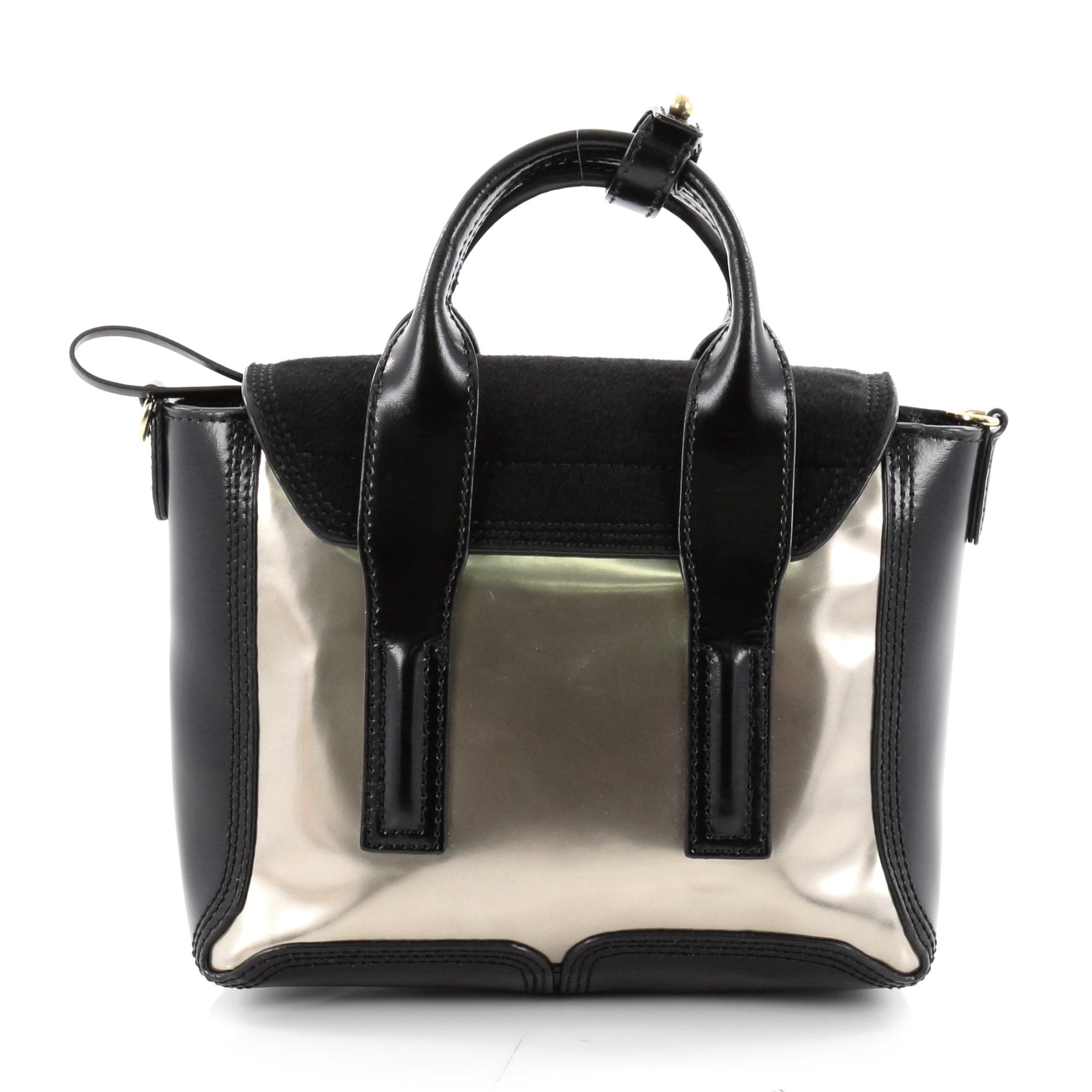 Pashli Satchel Leather and Calf Hair Mini