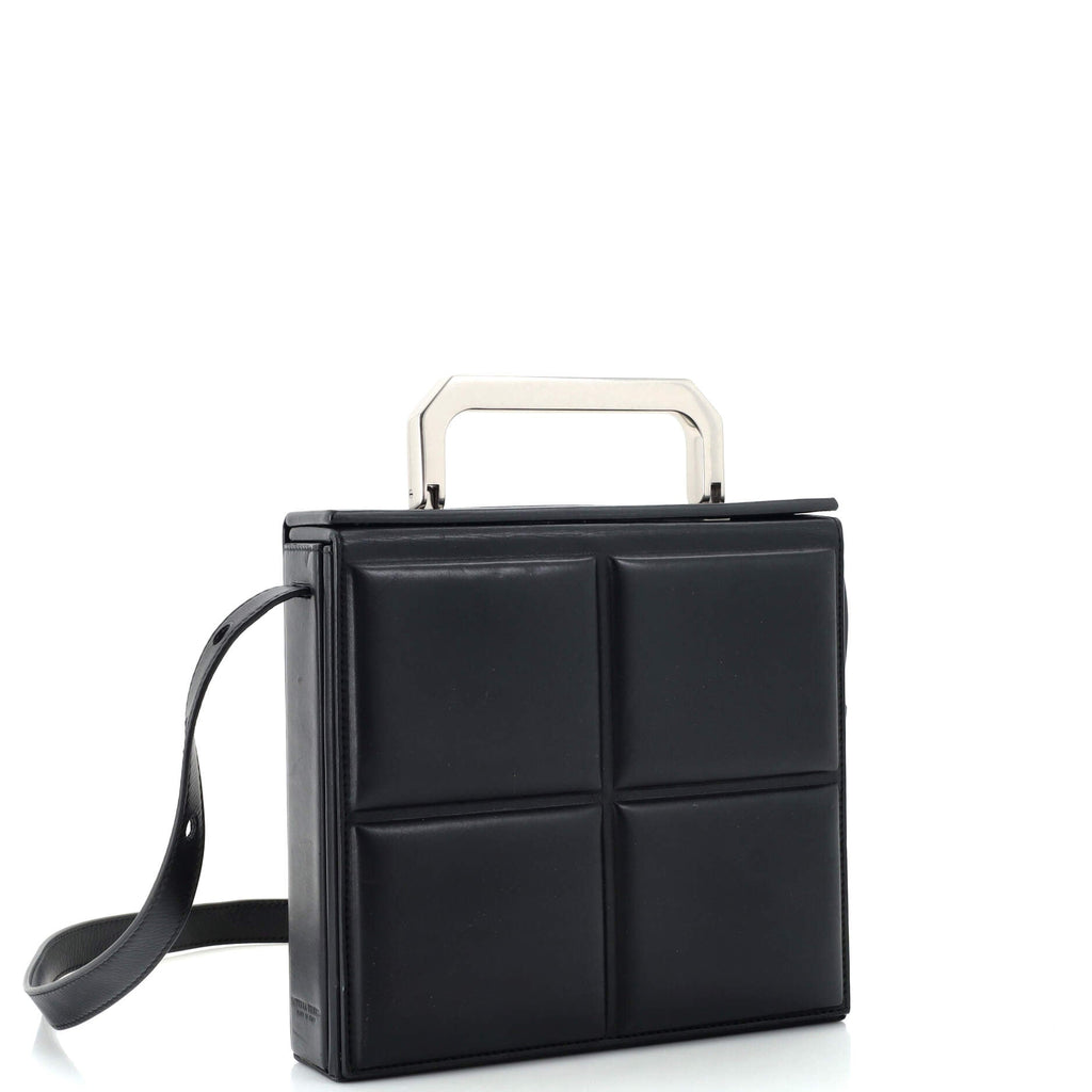 Trunk Top Handle Messenger Bag Padded Maxi Leather Mini