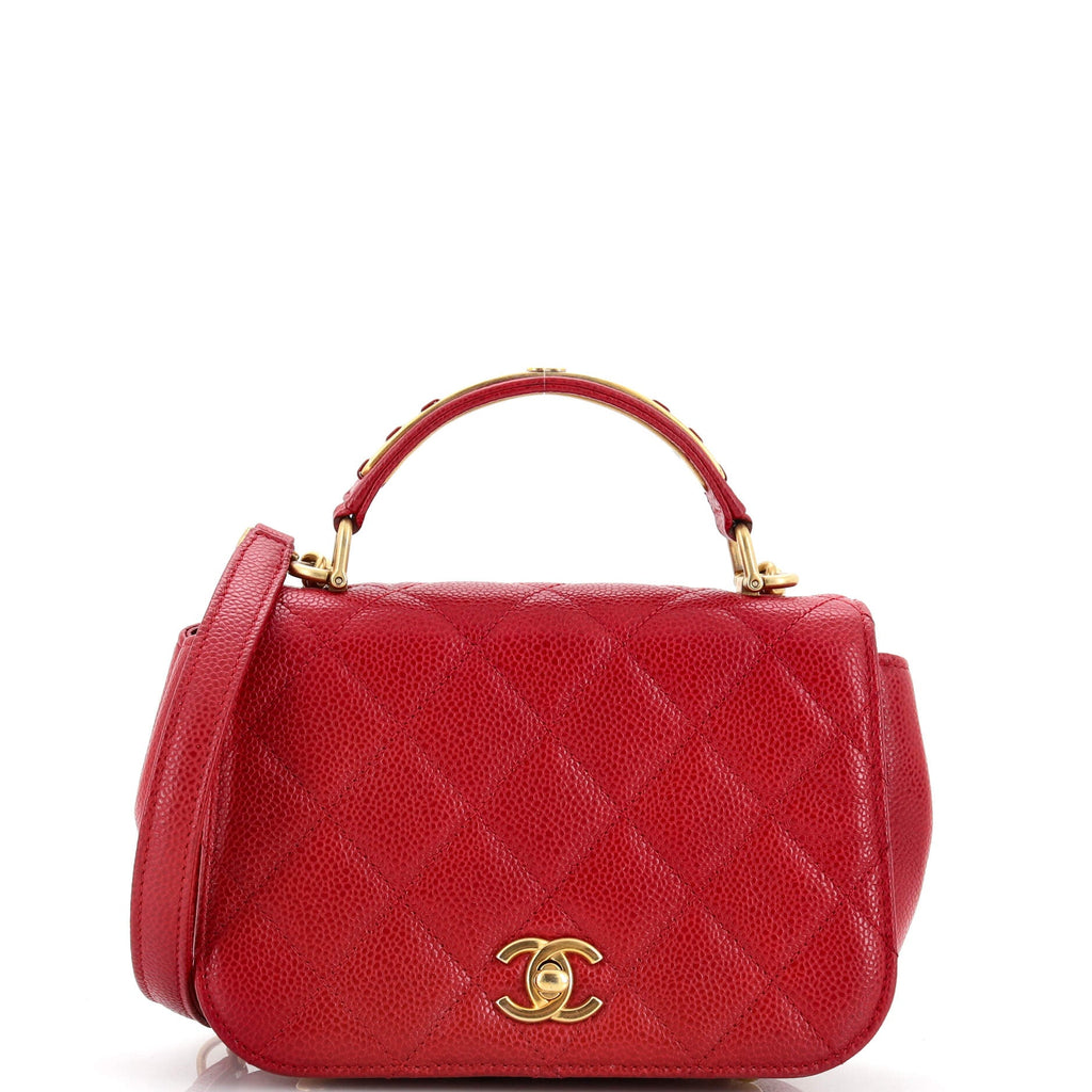 Carry Around Flap Bag Quilted Caviar Mini