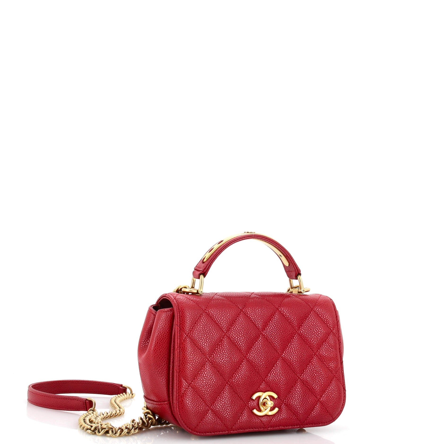 Carry Around Flap Bag Quilted Caviar Mini