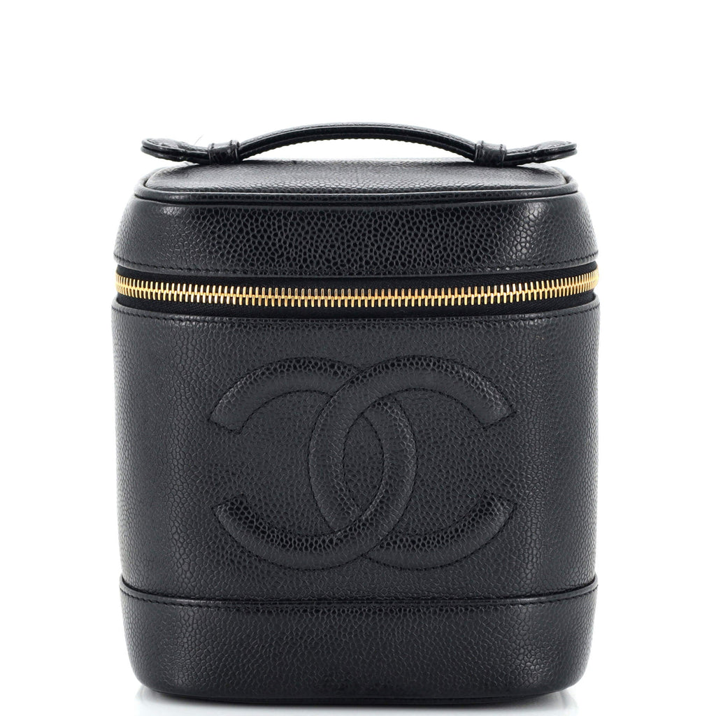Vintage Timeless Cosmetic Case Caviar Tall