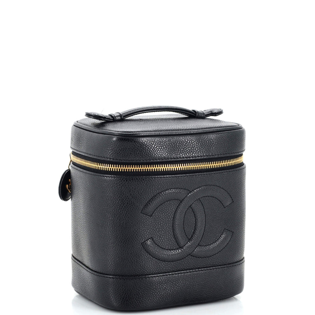 Vintage Timeless Cosmetic Case Caviar Tall