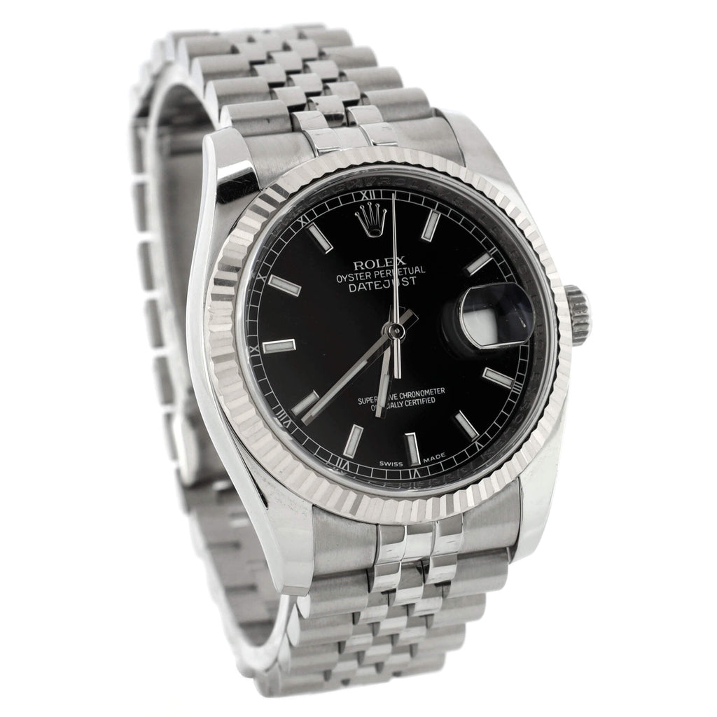 Oyster Perpetual Datejust Automatic Watch Stainless Steel and White Gold 36