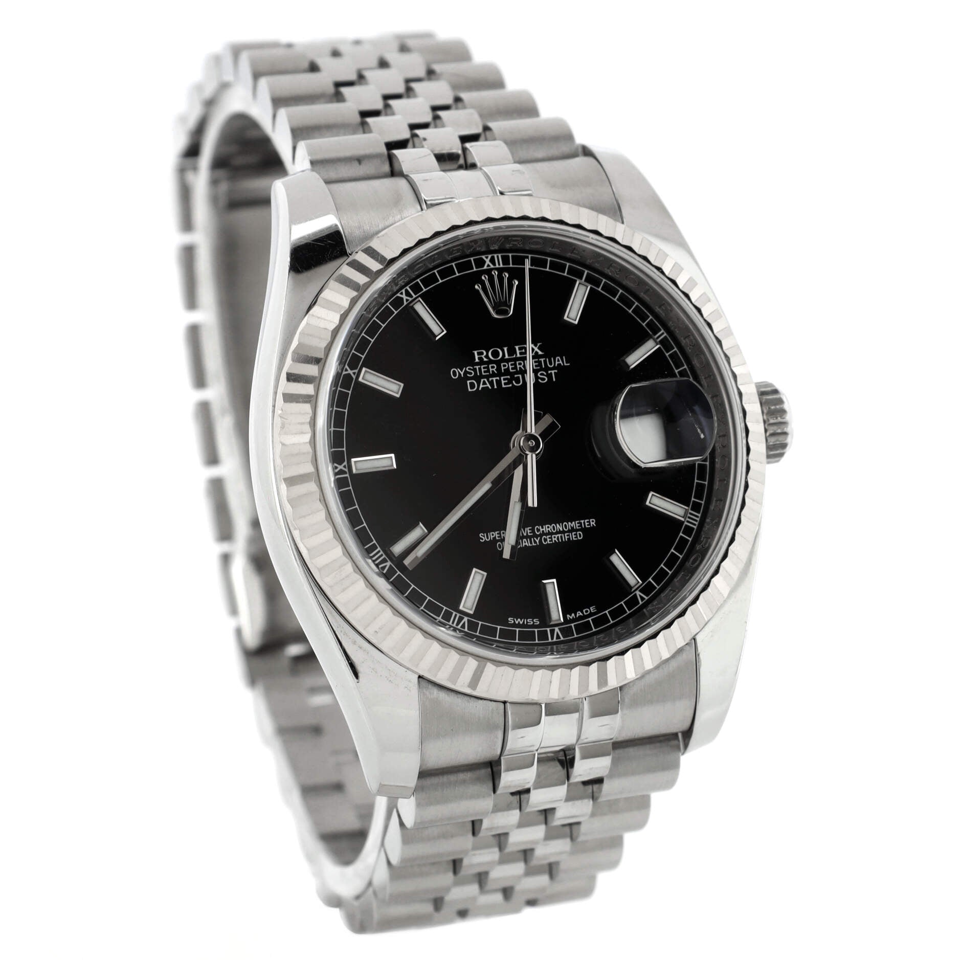 Oyster Perpetual Datejust Automatic Watch Stainless Steel and White Gold 36