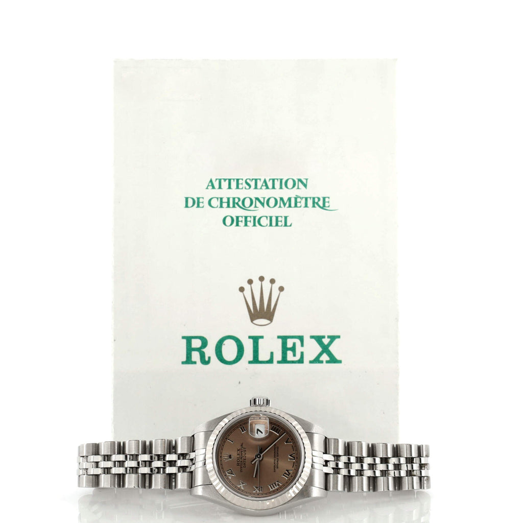 Oyster Perpetual Datejust Automatic Watch Stainless Steel and White Gold 26