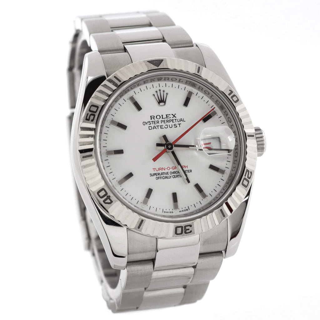 Oyster Perpetual Datejust Turn-O-Graph Automatic Watch Stainless Steel and White Gold 36