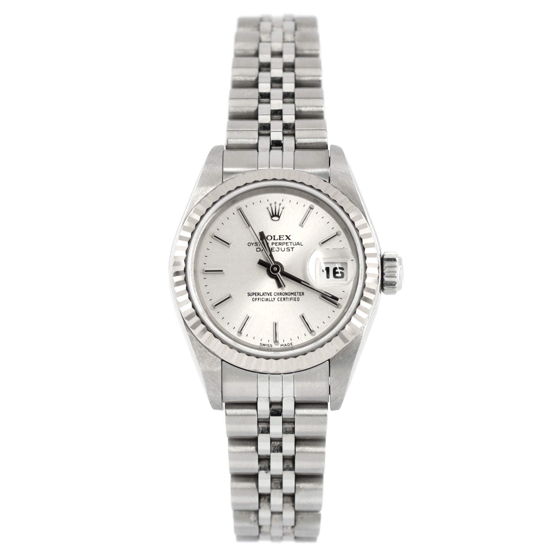 Oyster Perpetual Datejust Automatic Watch Stainless Steel and White Gold 26