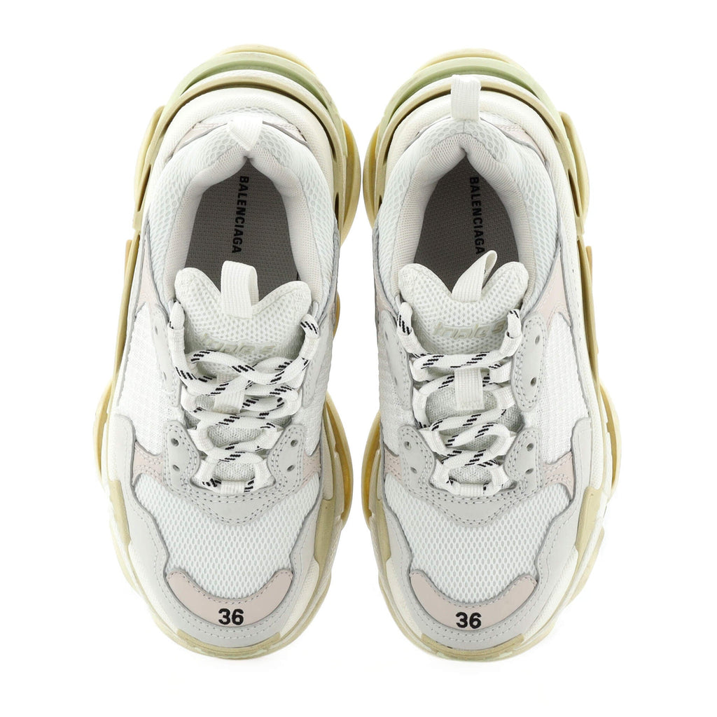 Women's Triple S Sneakers Fabric and Mesh with Faux Leather