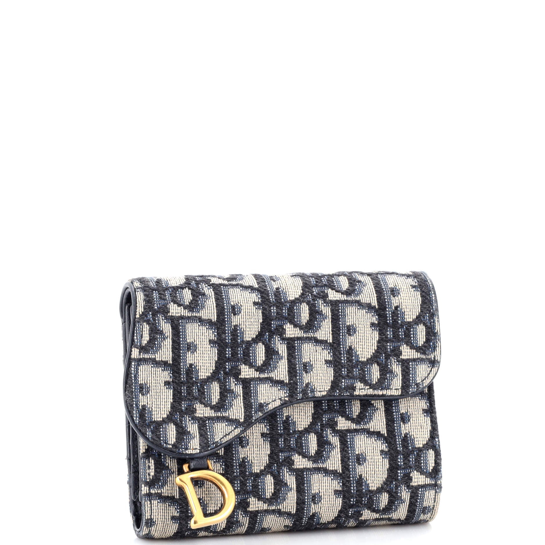 Saddle Flap Wallet Oblique Canvas Mini