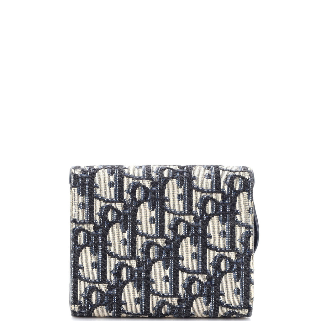 Saddle Flap Wallet Oblique Canvas Mini